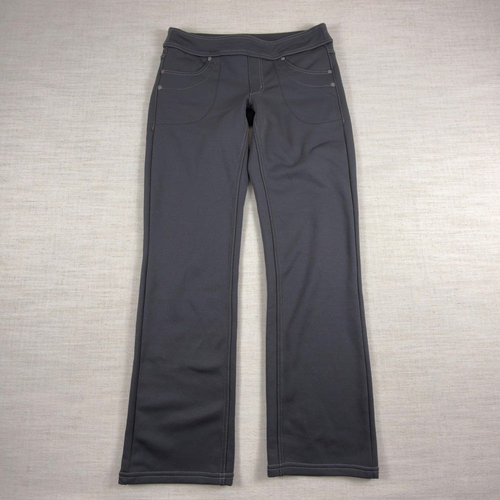 Athleta Stellar Straight Leg Pants‎ Charcoal Gray Travel Commute Trousers Womens